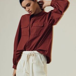 Anthropologie Nikasha Utility Cargo Blouse Large NWT